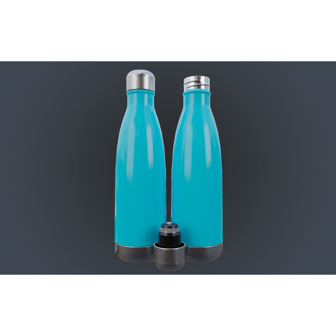 Insulated Water Bottle 3D Model – Low Poly PBR Game Asset, FBX - View 6