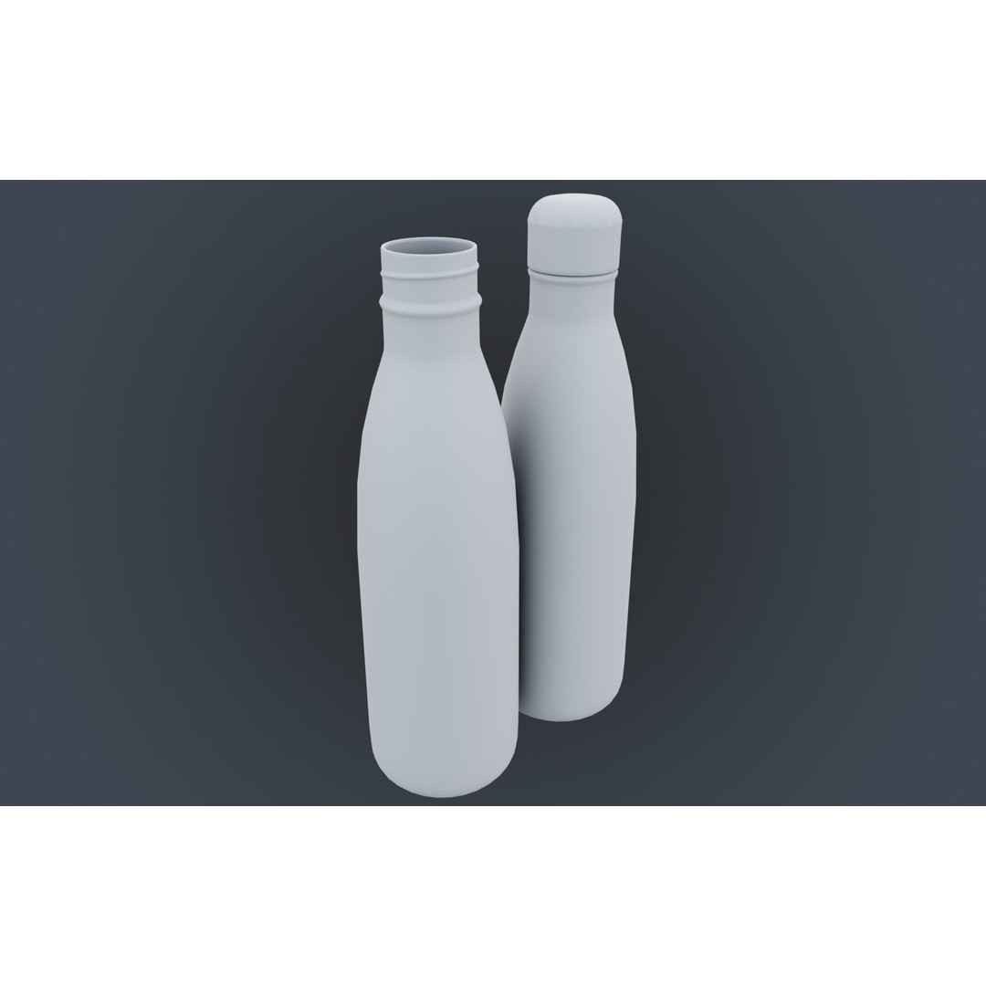Insulated Water Bottle 3D Model – Low Poly PBR Game Asset, FBX - View 9