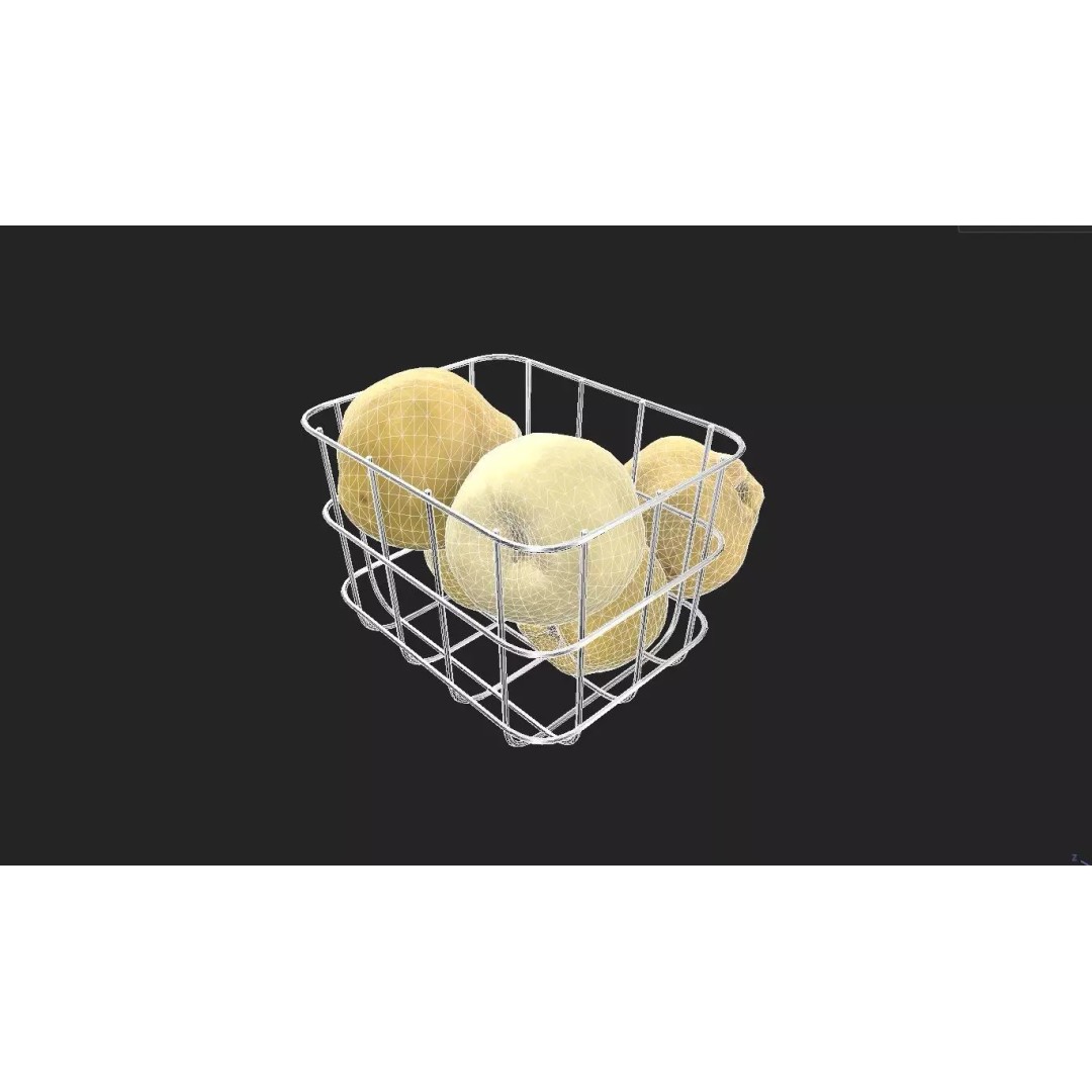 Quince 3D Model – Low Poly Game Asset, FBX, PBR Textures