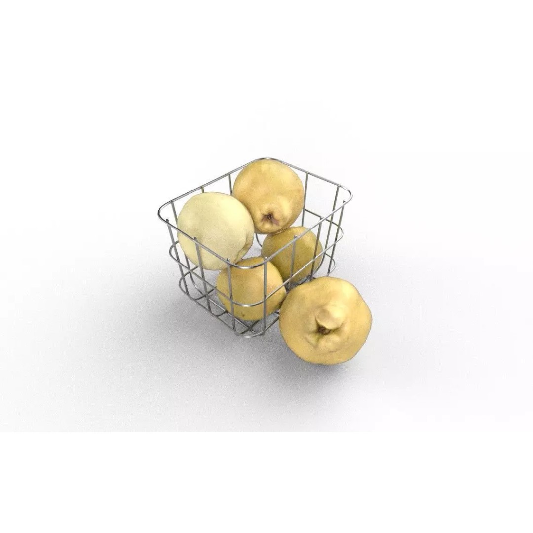 Quince 3D Model – Low Poly Game Asset, FBX, PBR Textures - View 2