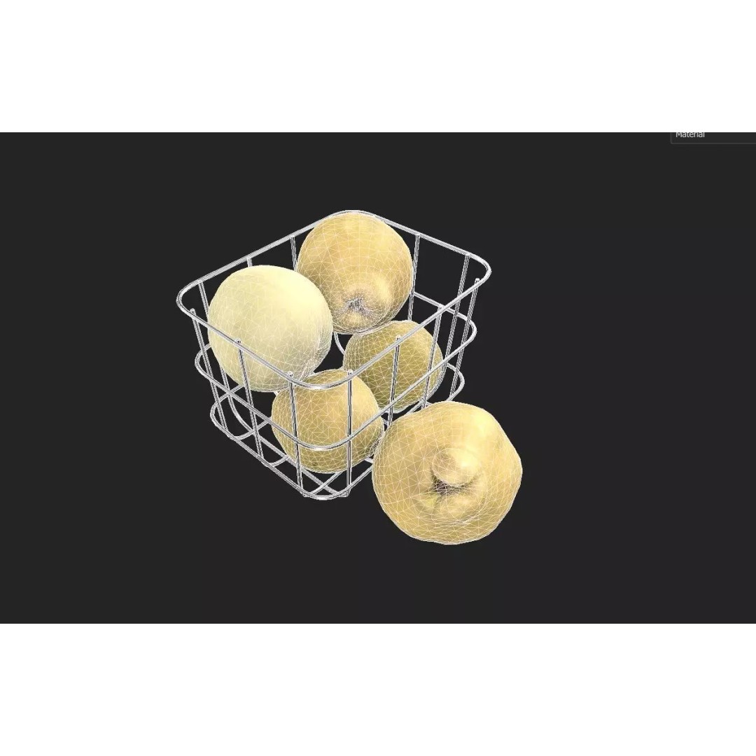 Quince 3D Model – Low Poly Game Asset, FBX, PBR Textures - View 3