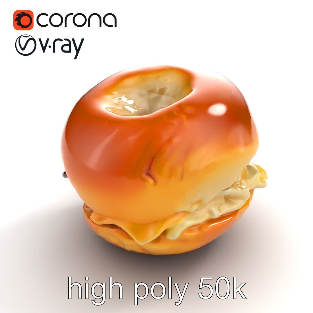 Bagel Breakfast Sandwich 3D Model – Low Poly PBR Culinary Asset, FBX - View 11