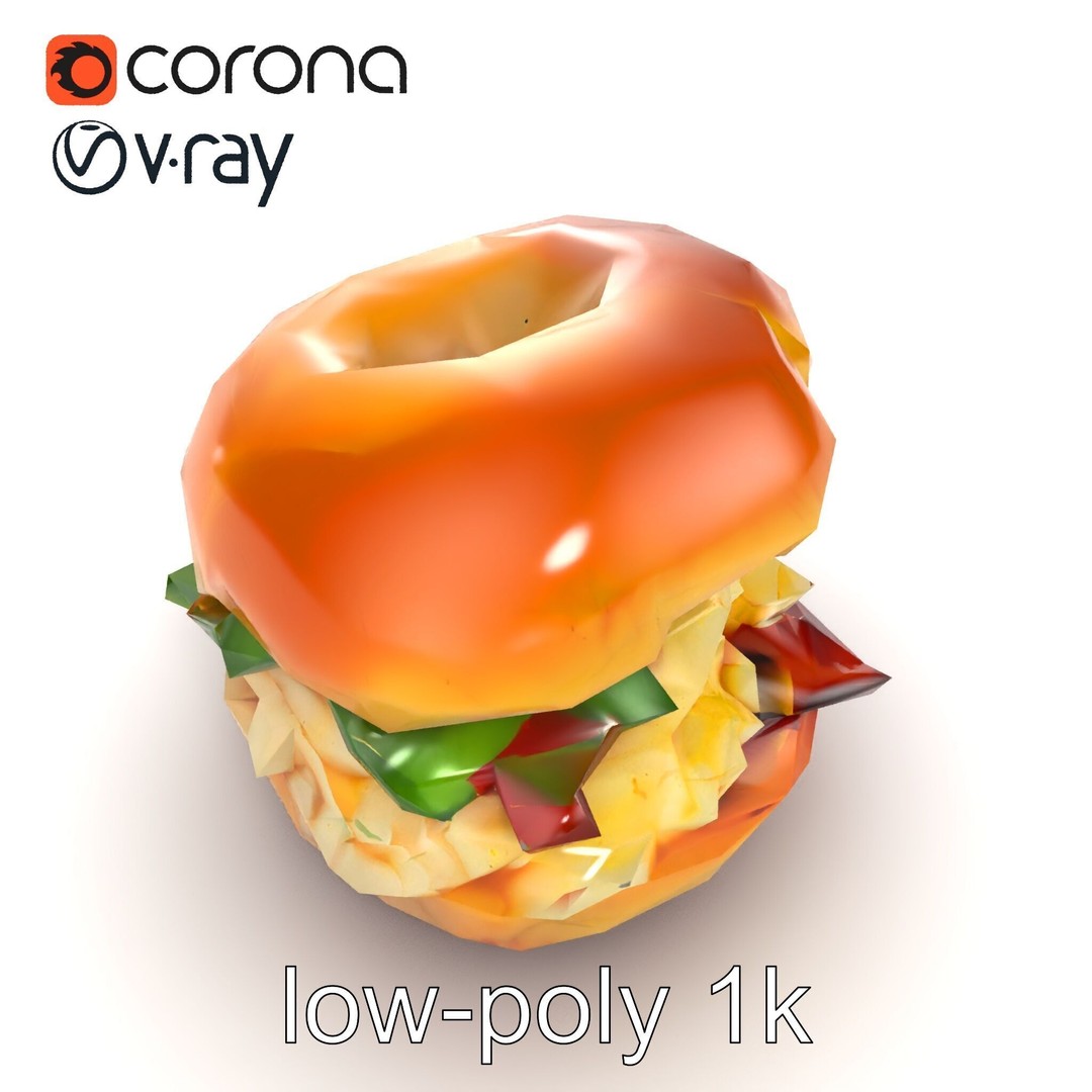 Bagel Breakfast Sandwich 3D Model – Low Poly PBR Culinary Asset, FBX - View 15