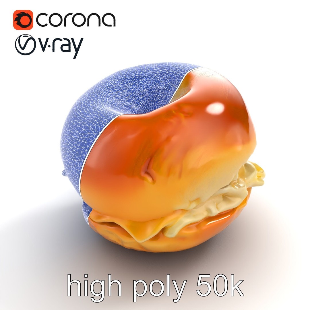Bagel Breakfast Sandwich 3D Model – Low Poly PBR Culinary Asset, FBX - View 20