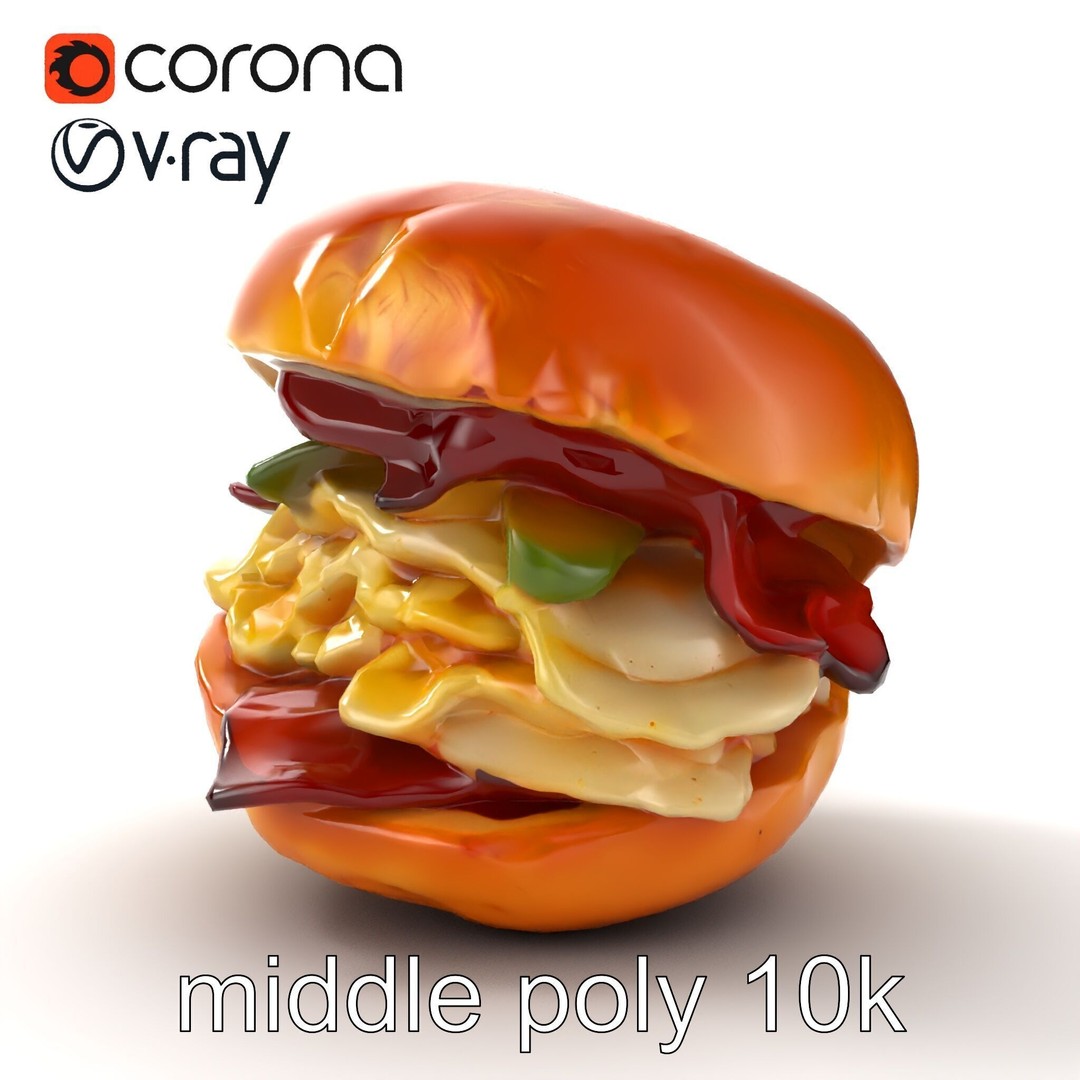 Bagel Breakfast Sandwich 3D Model – Low Poly PBR Culinary Asset, FBX - View 26