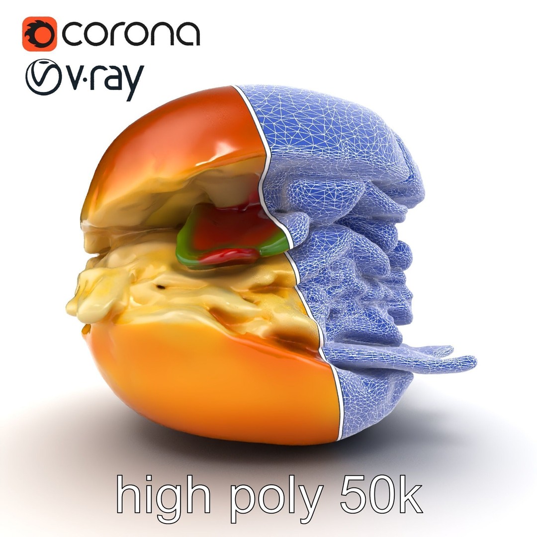 Bagel Breakfast Sandwich 3D Model – Low Poly PBR Culinary Asset, FBX - View 29
