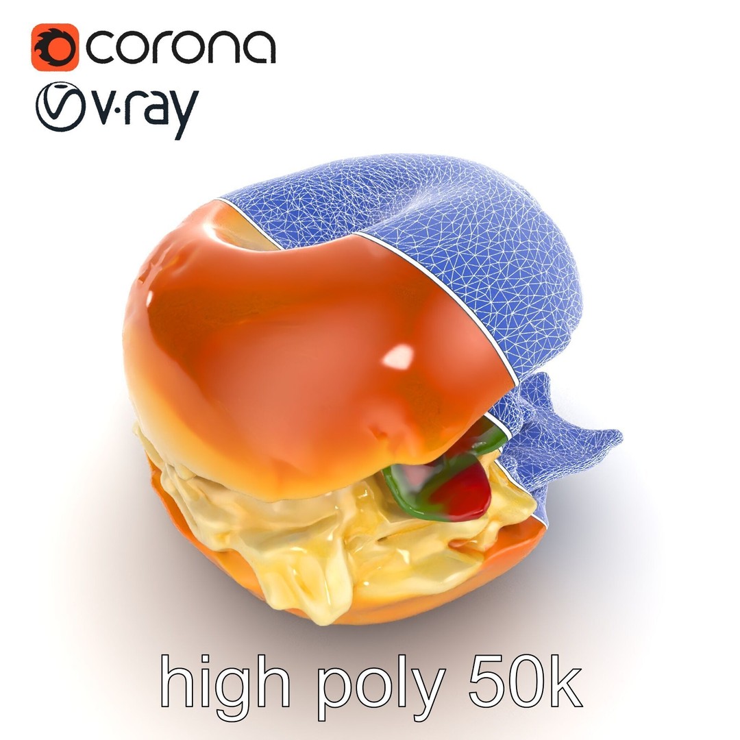 Bagel Breakfast Sandwich 3D Model – Low Poly PBR Culinary Asset, FBX - View 31