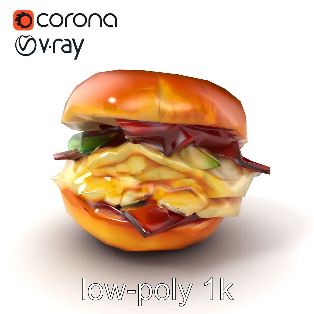 Bagel Breakfast Sandwich 3D Model – Low Poly PBR Culinary Asset, FBX - View 6