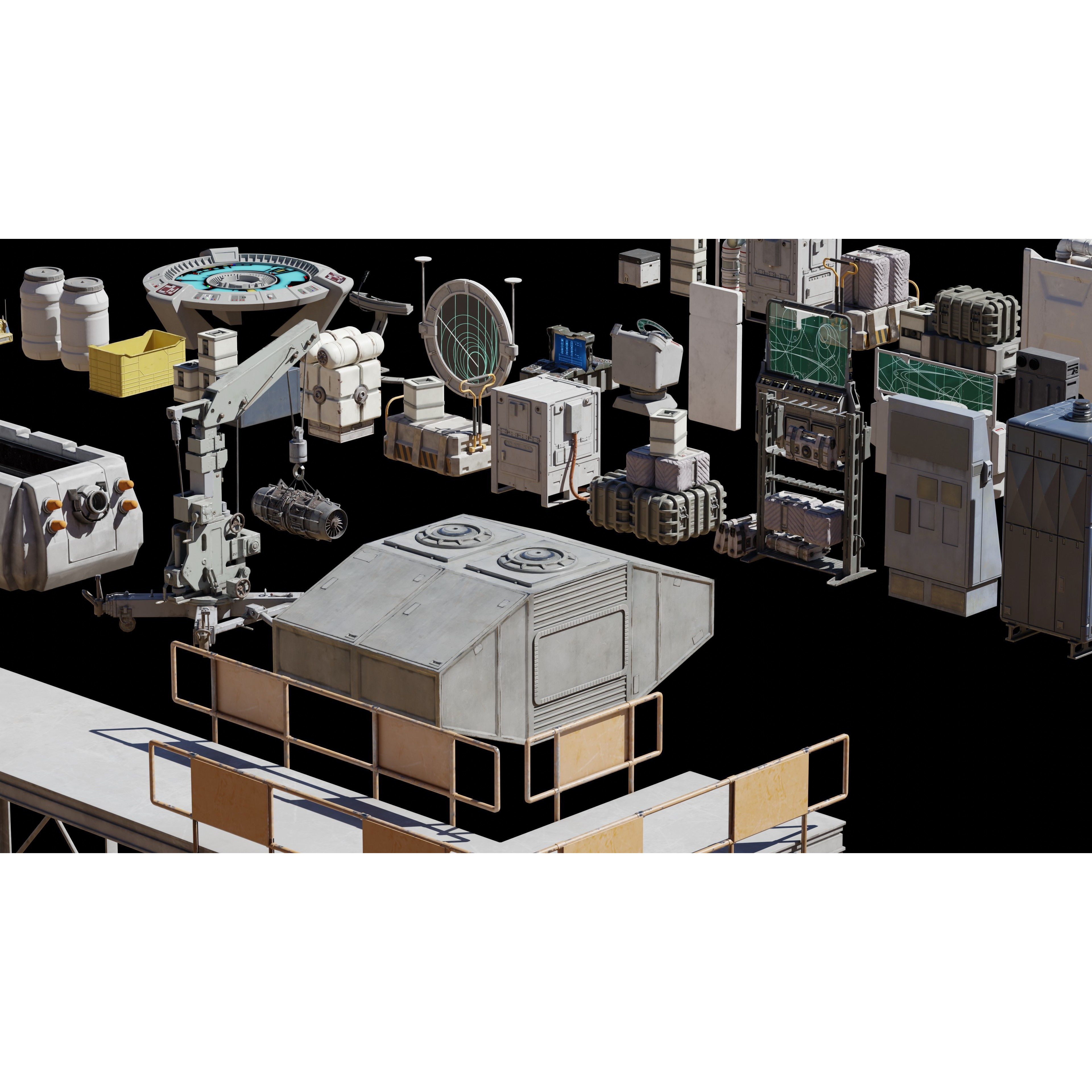 Star Wars Galactic Republic Kitbash - Low-Poly Game-Ready 3D Model - View 10