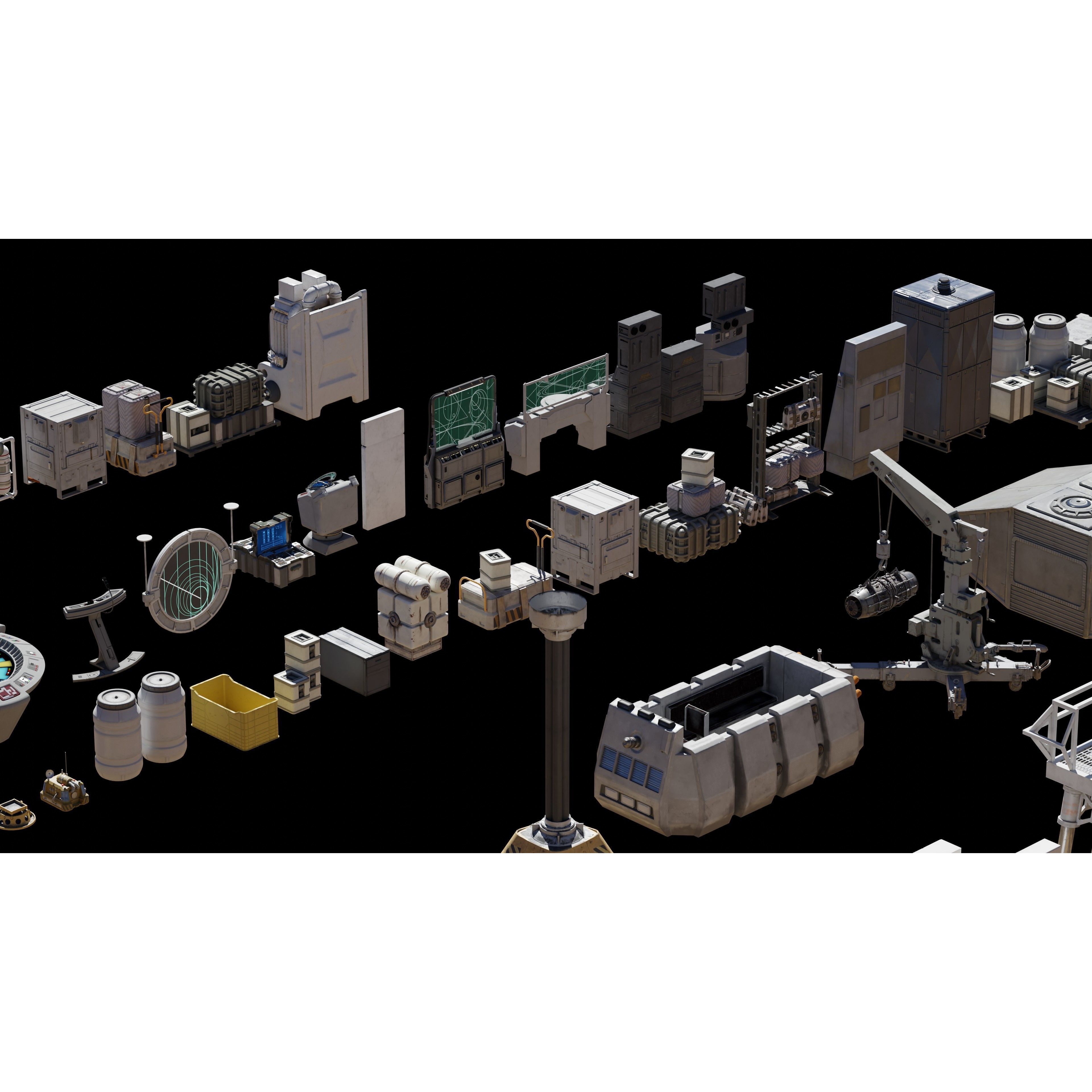 Star Wars Galactic Republic Kitbash - Low-Poly Game-Ready 3D Model - View 4