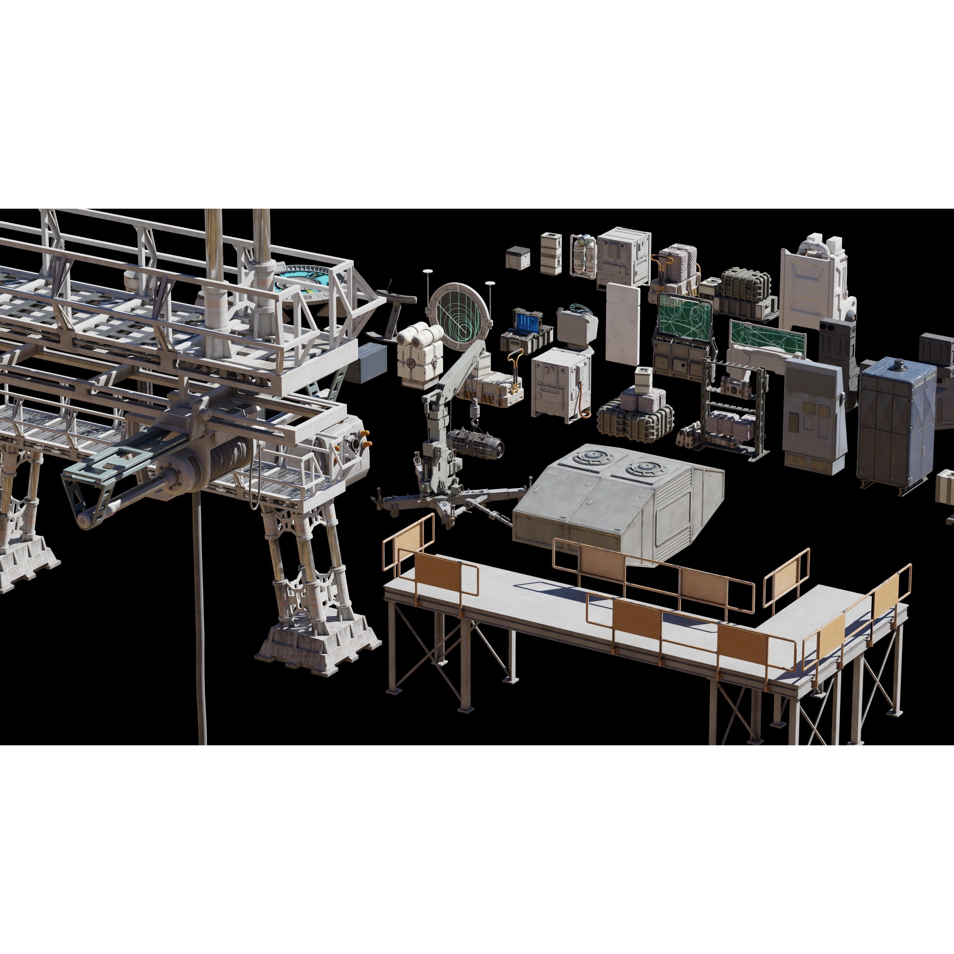 Star Wars Galactic Republic Kitbash - Low-Poly Game-Ready 3D Model - View 5