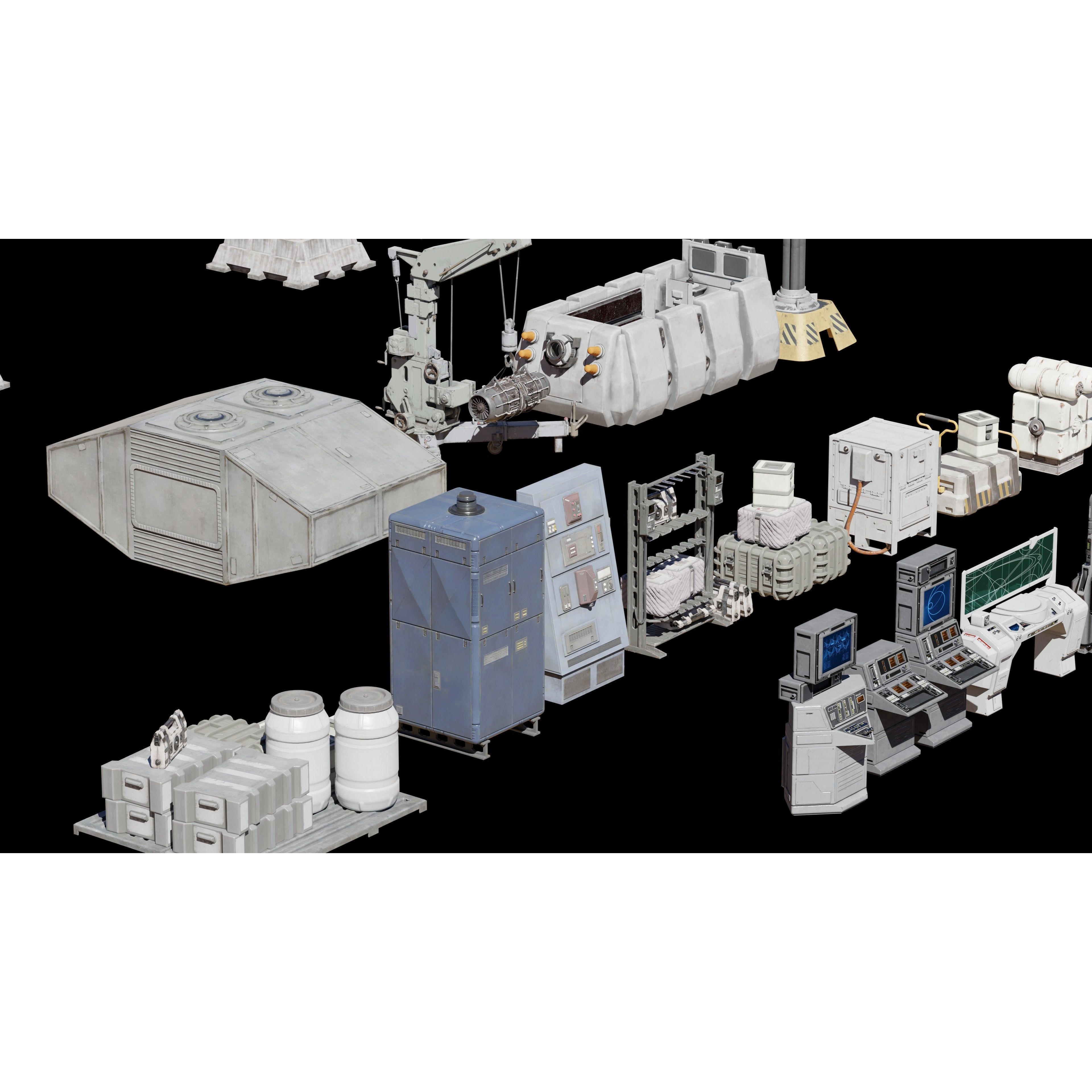 Star Wars Galactic Republic Kitbash - Low-Poly Game-Ready 3D Model - View 7