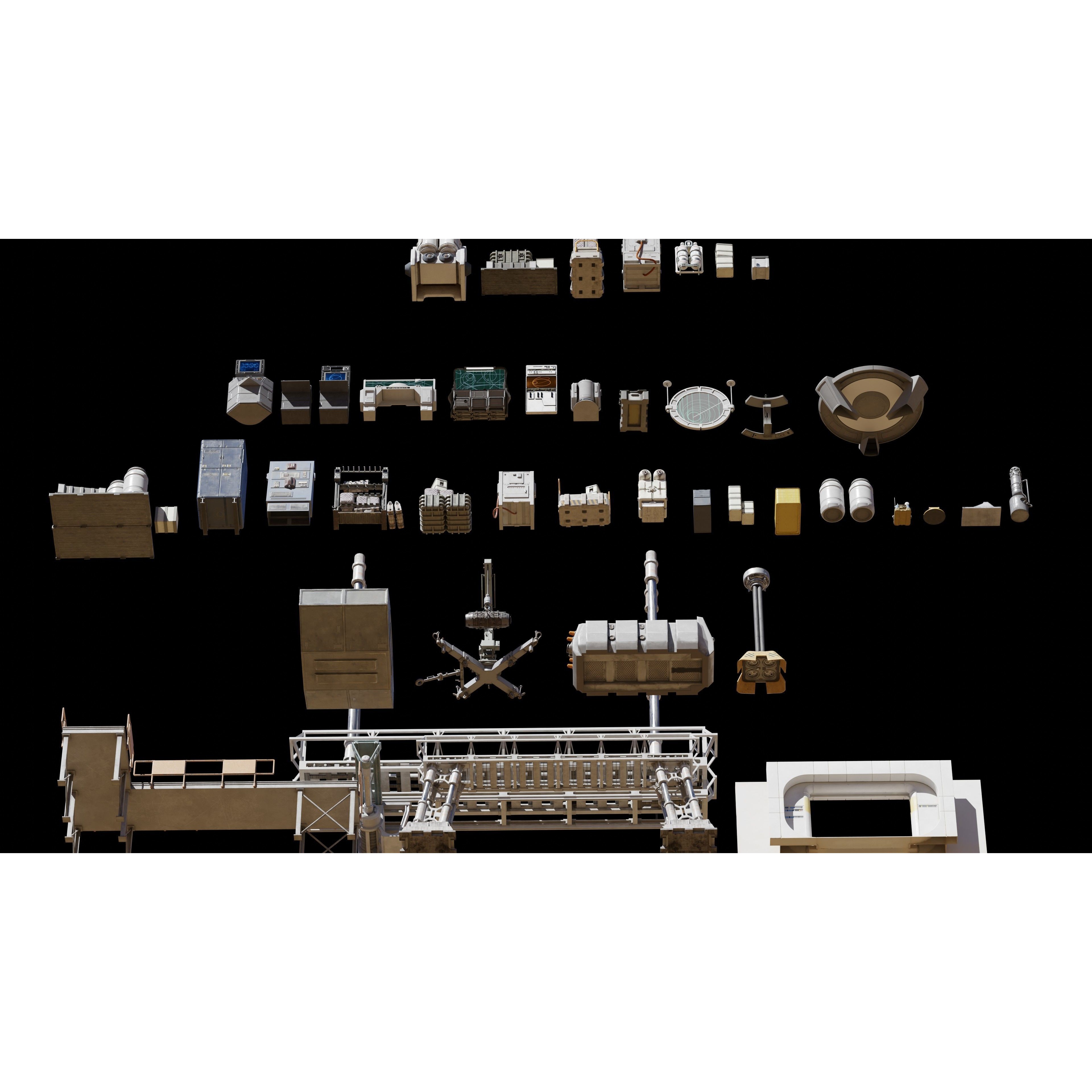Star Wars Galactic Republic Kitbash - Low-Poly Game-Ready 3D Model - View 8