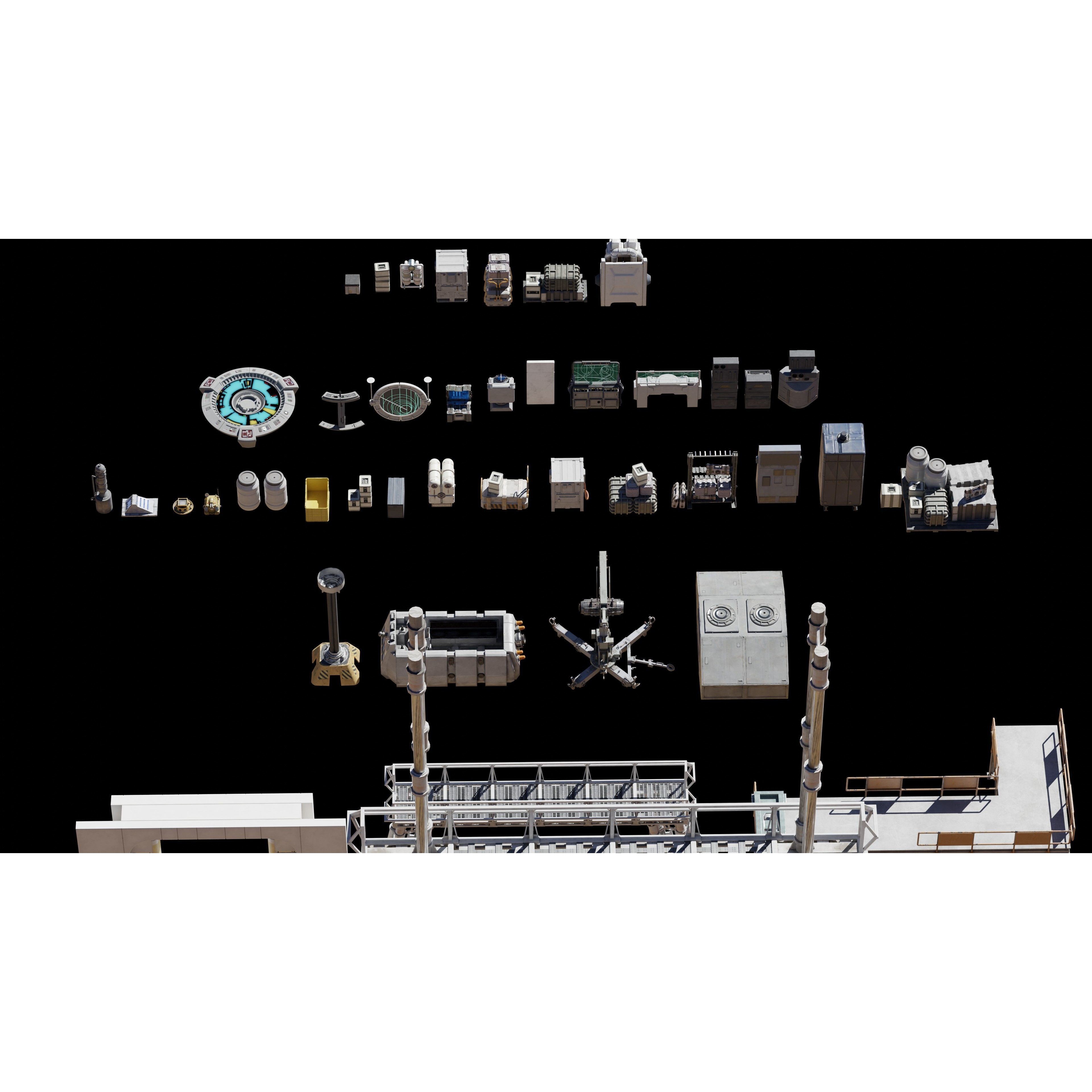 Star Wars Galactic Republic Kitbash - Low-Poly Game-Ready 3D Model - View 9