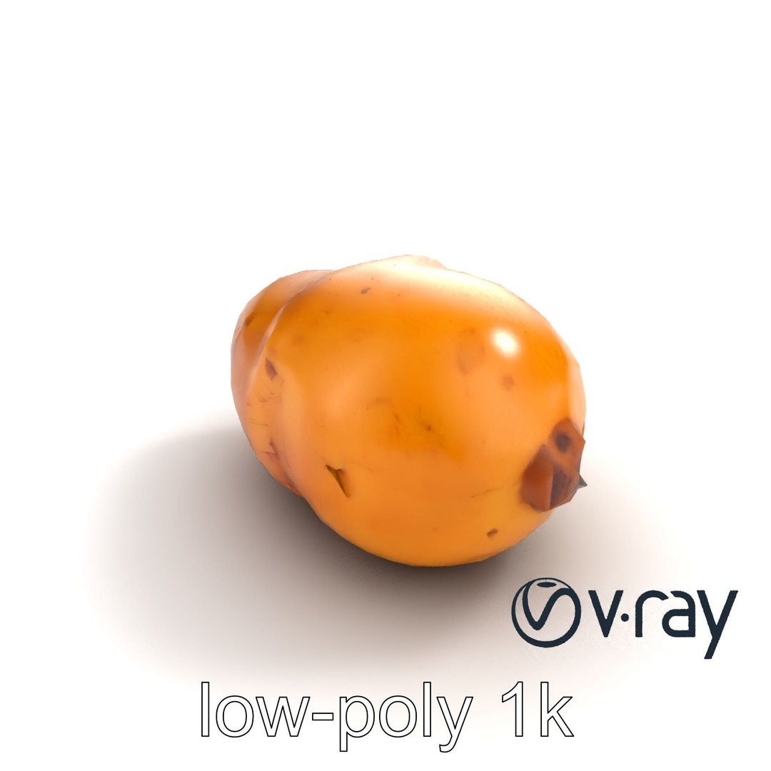 Realistic Potato 3D Model – Low Poly Game Asset, FBX, PBR Textures - View 7