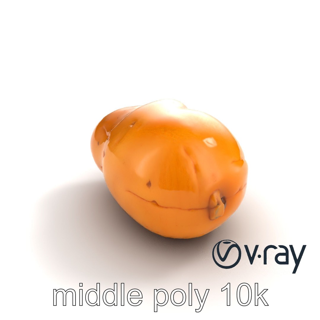 Realistic Potato 3D Model – Low Poly Game Asset, FBX, PBR Textures - View 9