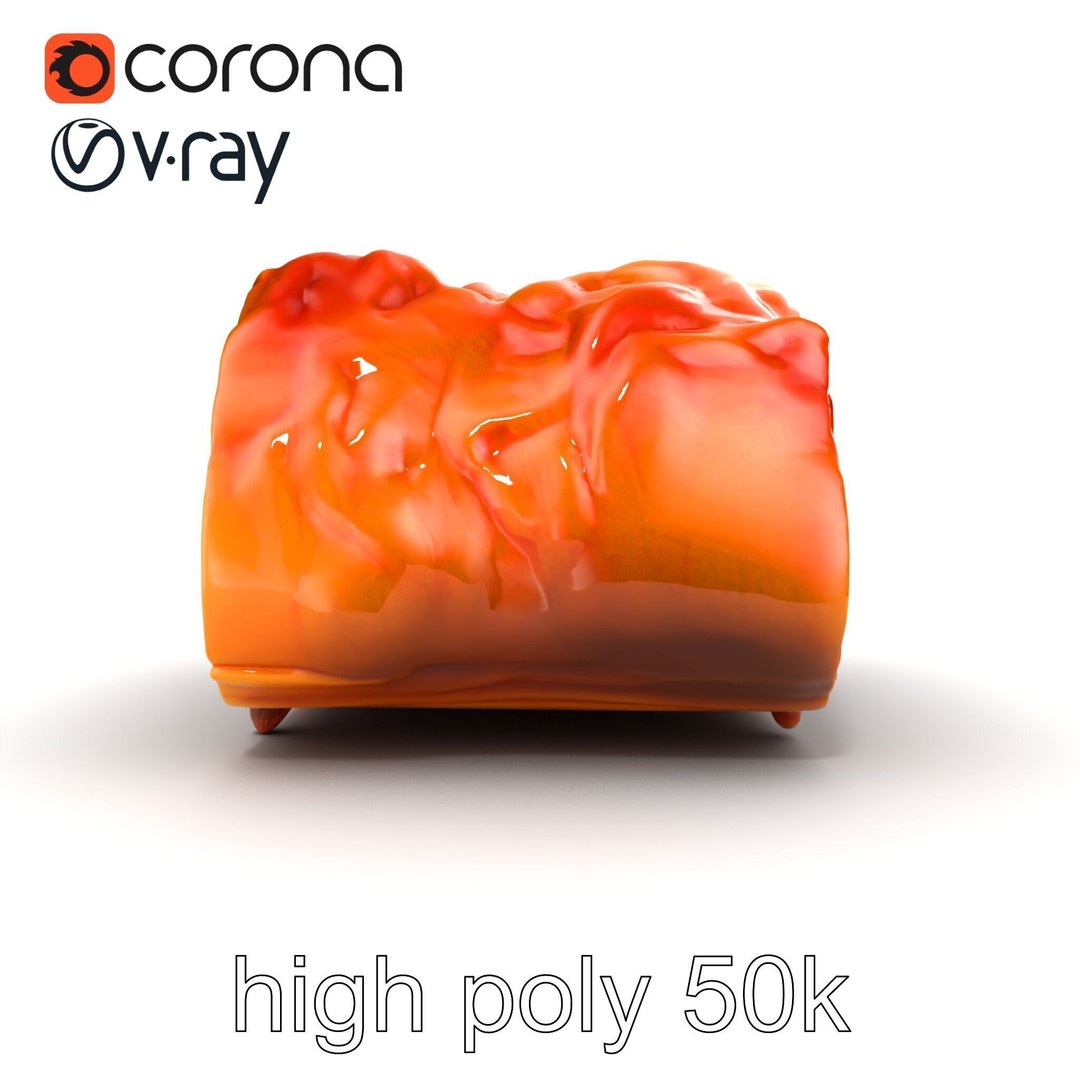 Beef Wellington 3D Model – Low Poly Culinary Asset, FBX & PBR Textures - View 18