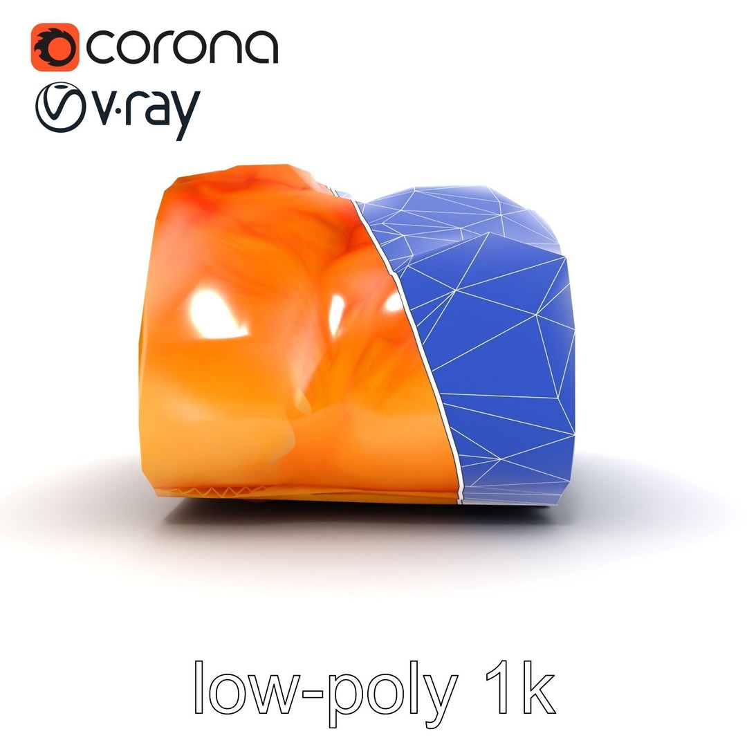 Beef Wellington 3D Model – Low Poly Culinary Asset, FBX & PBR Textures - View 19