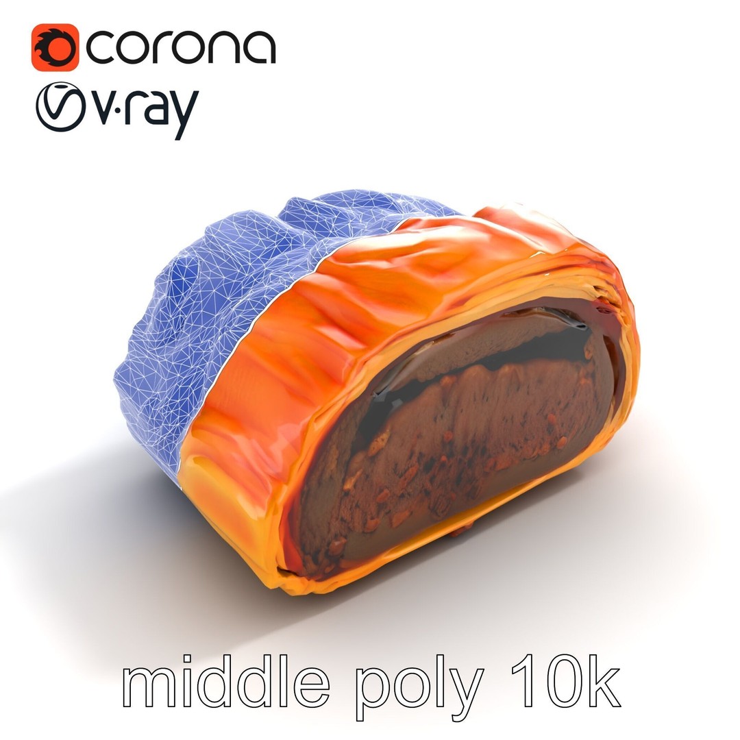 Beef Wellington 3D Model – Low Poly Culinary Asset, FBX & PBR Textures - View 29