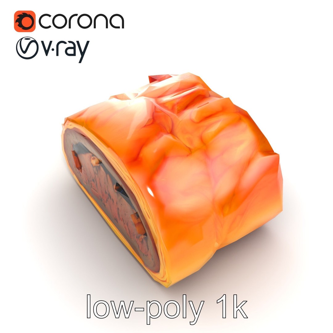 Beef Wellington 3D Model – Low Poly Culinary Asset, FBX & PBR Textures - View 32