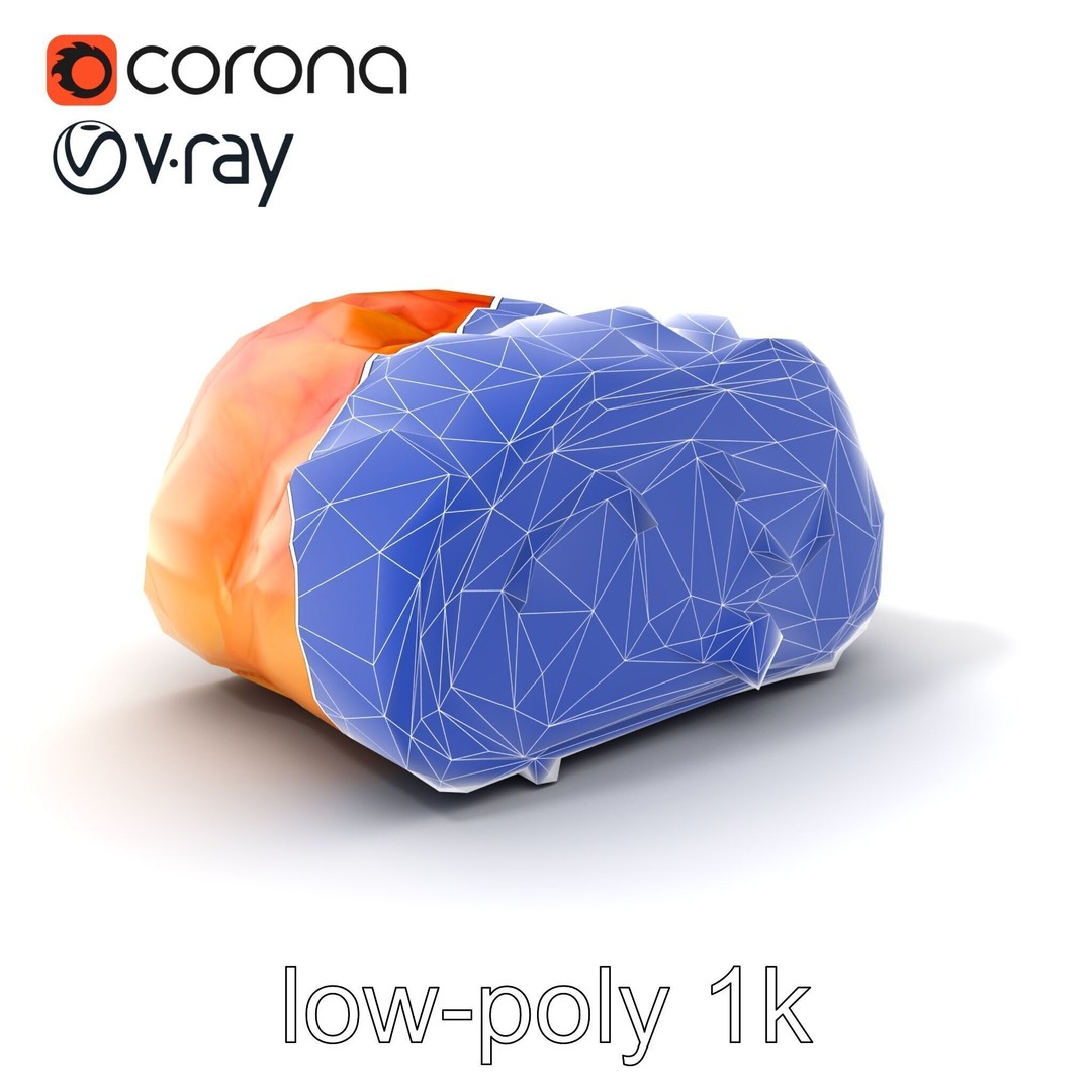 Beef Wellington 3D Model – Low Poly Culinary Asset, FBX & PBR Textures - View 8