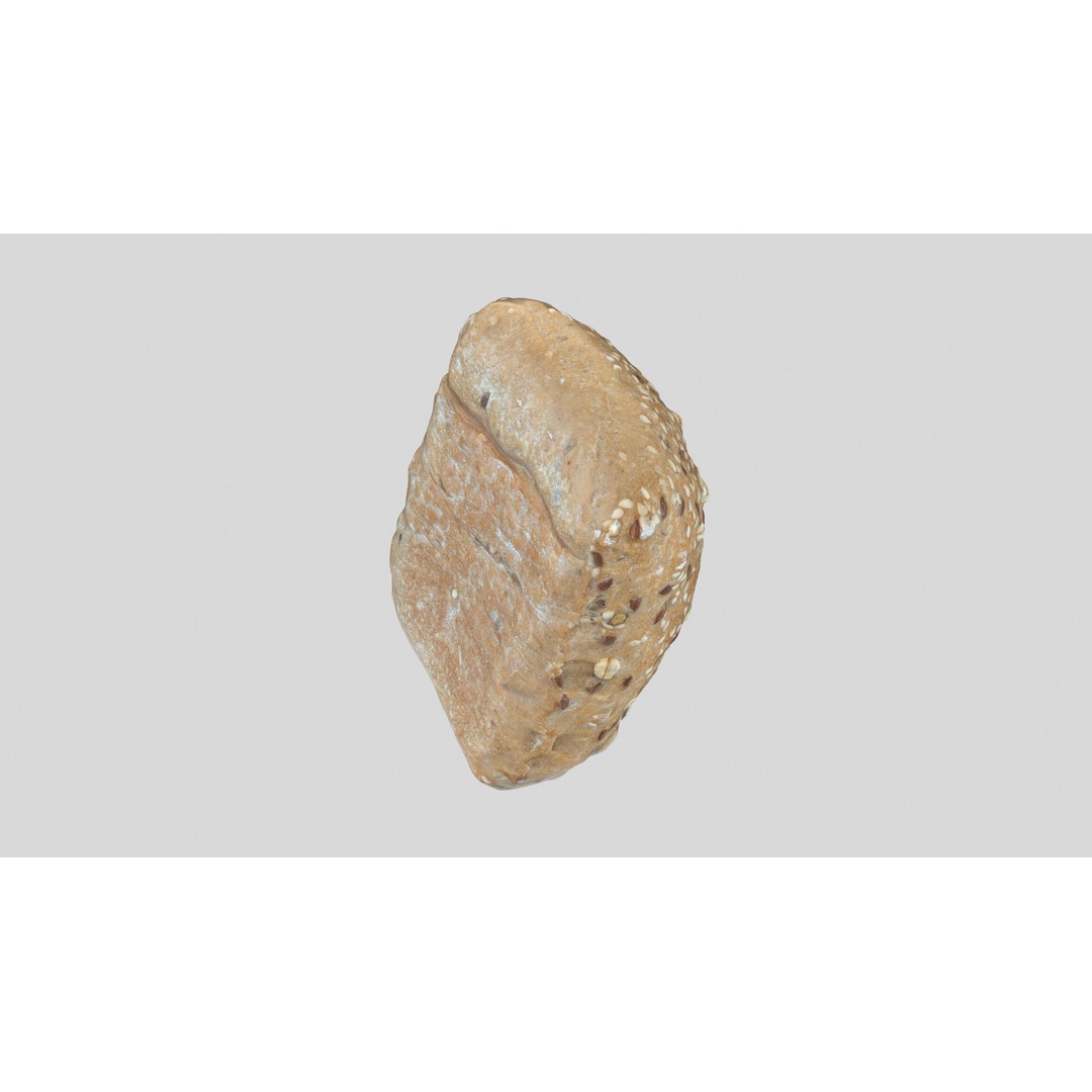 Multigrain Bread 3D Model – Low Poly PBR Asset, FBX & OBJ Formats - View 4