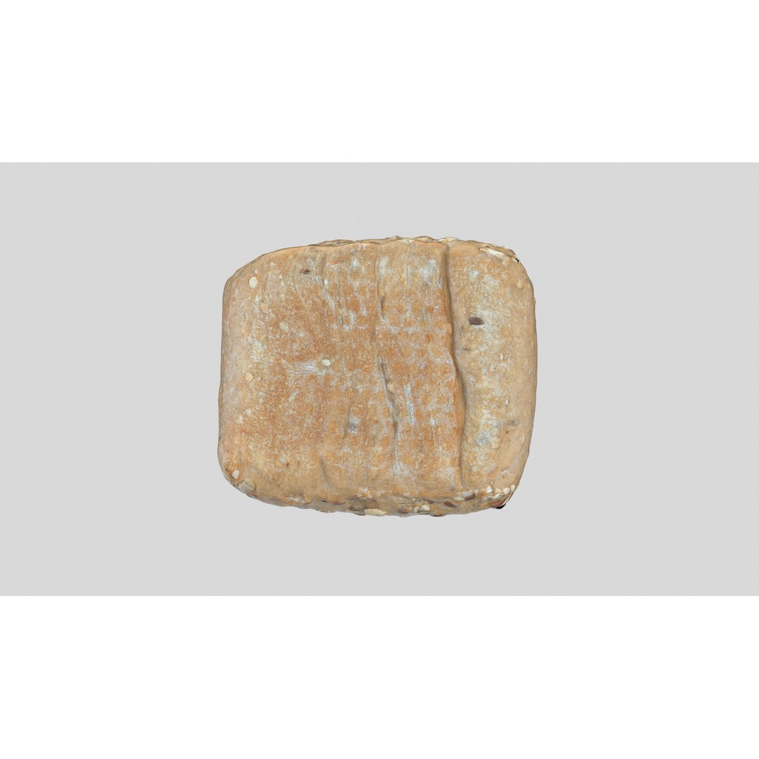 Multigrain Bread 3D Model – Low Poly PBR Asset, FBX & OBJ Formats - View 8