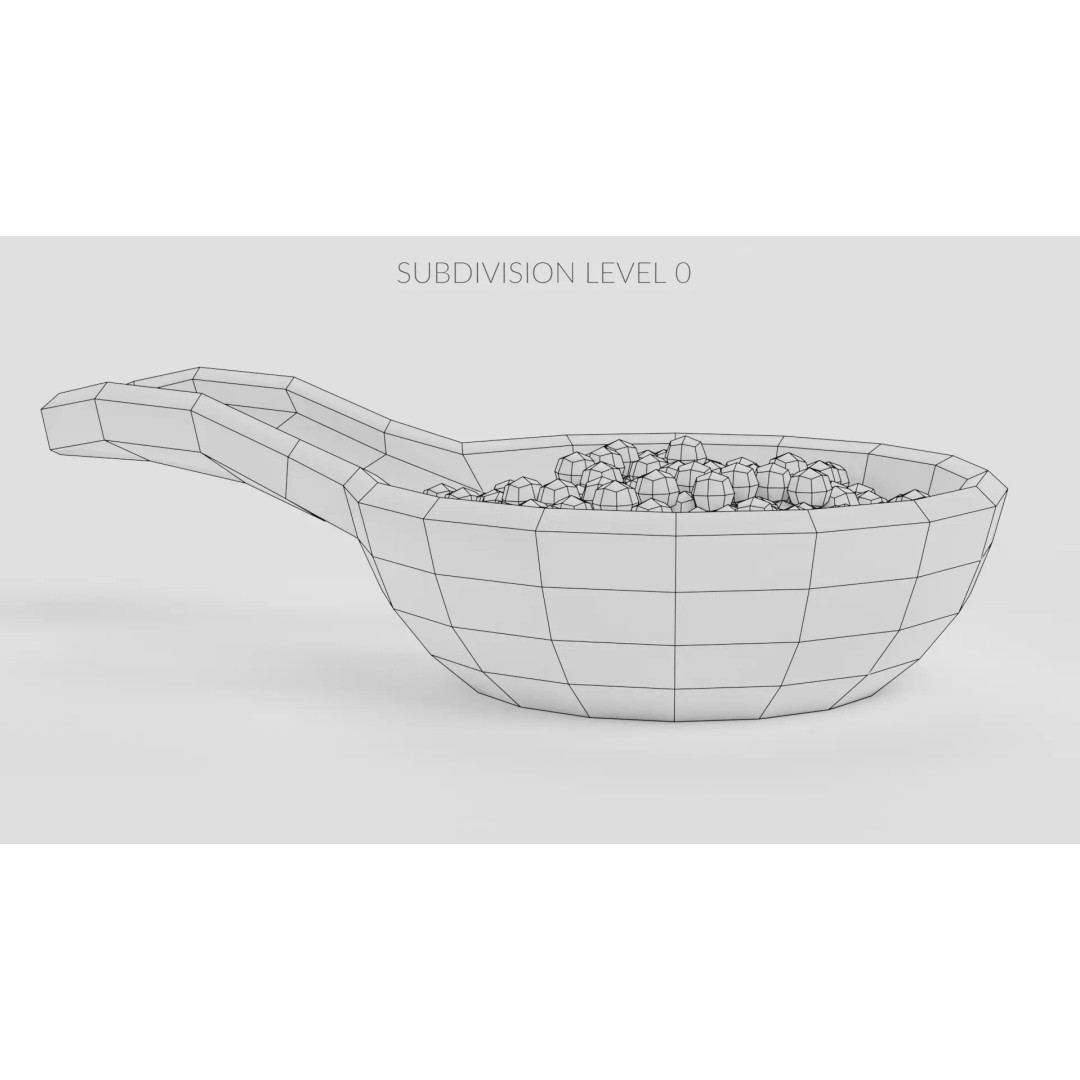 Black Caviar 3D Model – Realistic Food Asset with Spoon, Blender - View 11