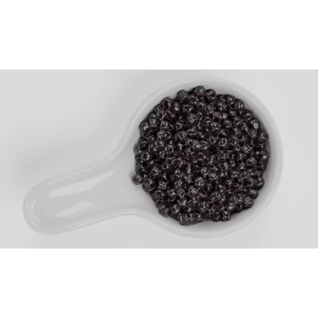Black Caviar 3D Model – Realistic Food Asset with Spoon, Blender - View 4