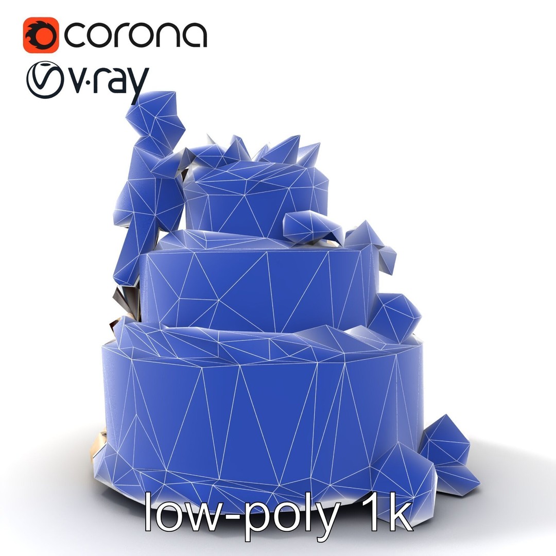 Three-Tier Chocolate Figurine Cake 3D Model – Low Poly PBR Asset, FBX - View 26