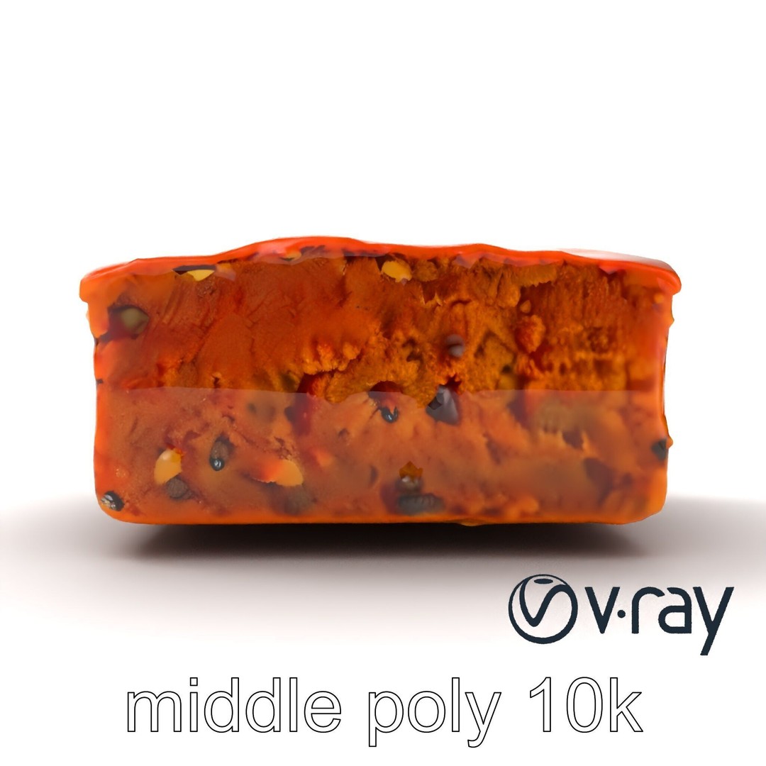 Spiced Rum Cake 3D Model – Low Poly PBR Asset for Games and Animation - View 12