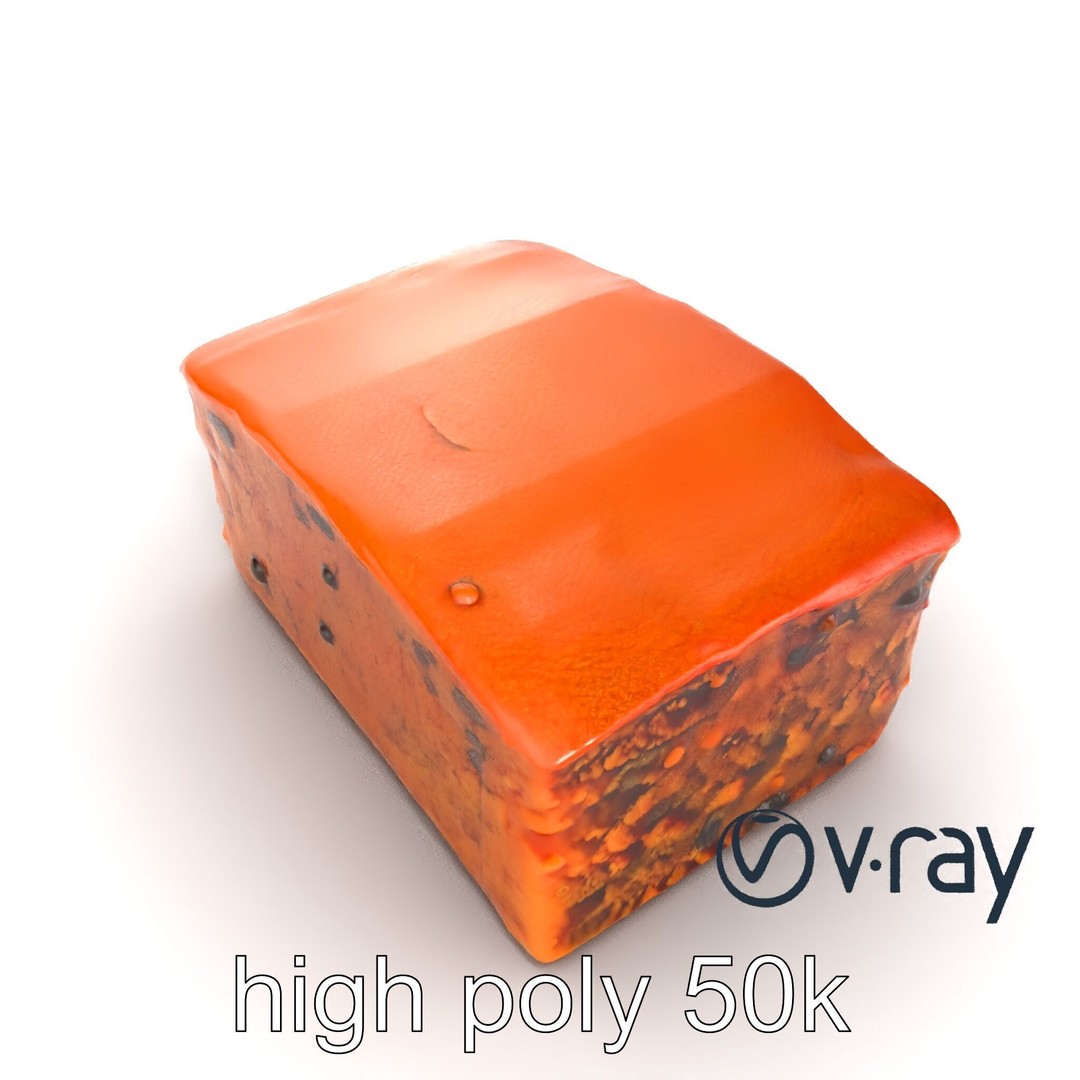 Spiced Rum Cake 3D Model – Low Poly PBR Asset for Games and Animation - View 13
