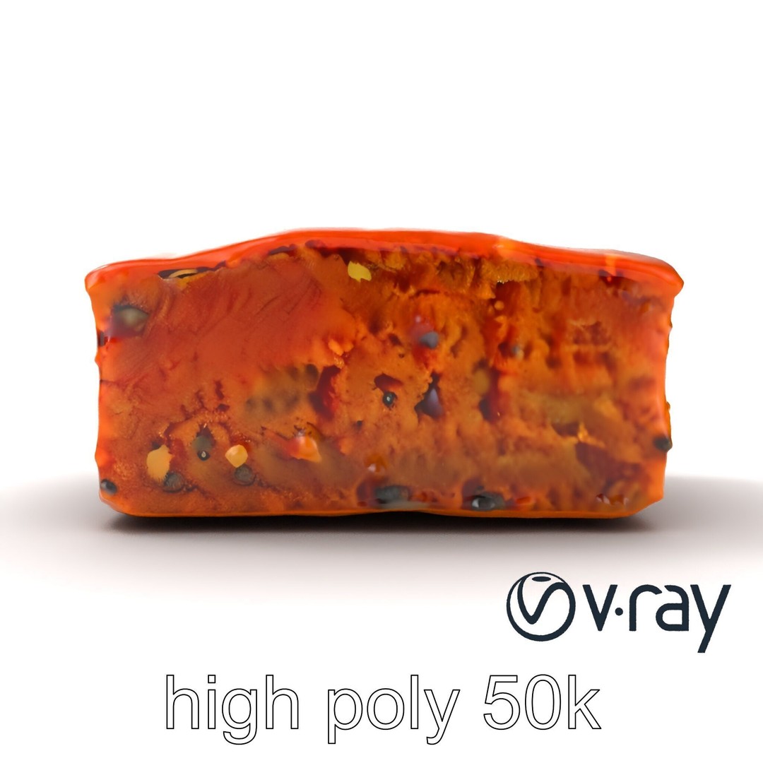 Spiced Rum Cake 3D Model – Low Poly PBR Asset for Games and Animation - View 17
