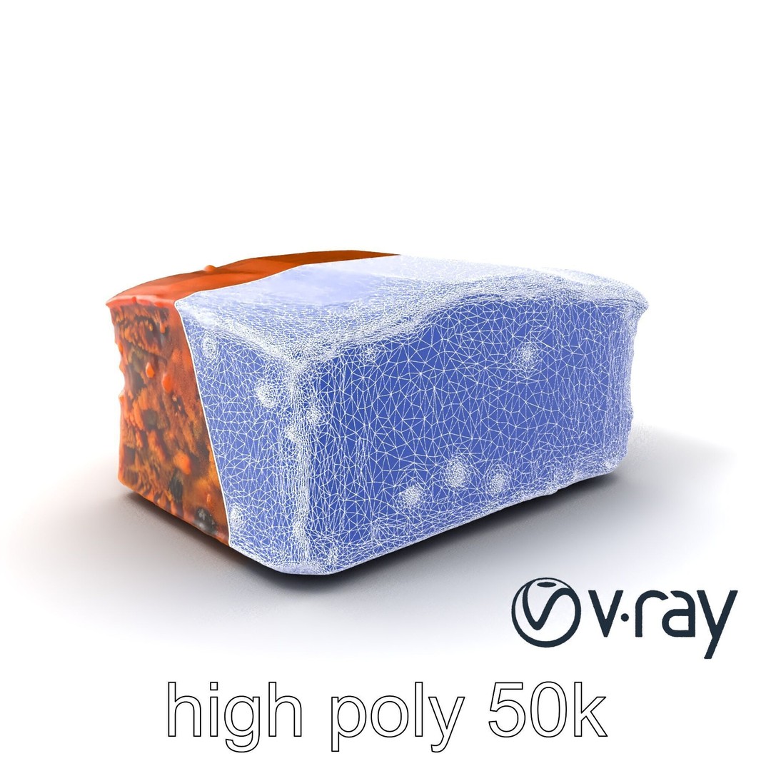 Spiced Rum Cake 3D Model – Low Poly PBR Asset for Games and Animation - View 18