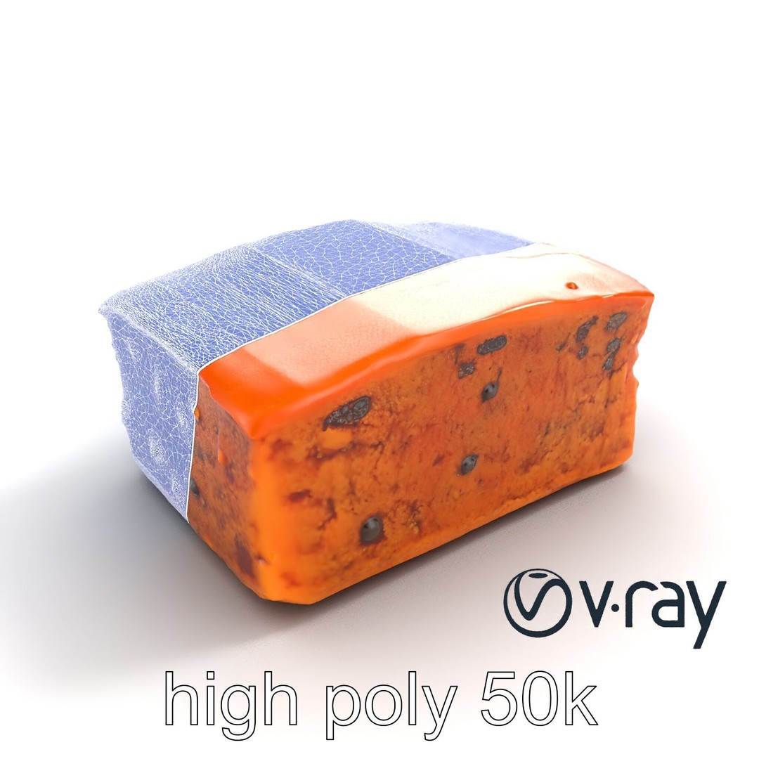 Spiced Rum Cake 3D Model – Low Poly PBR Asset for Games and Animation - View 19