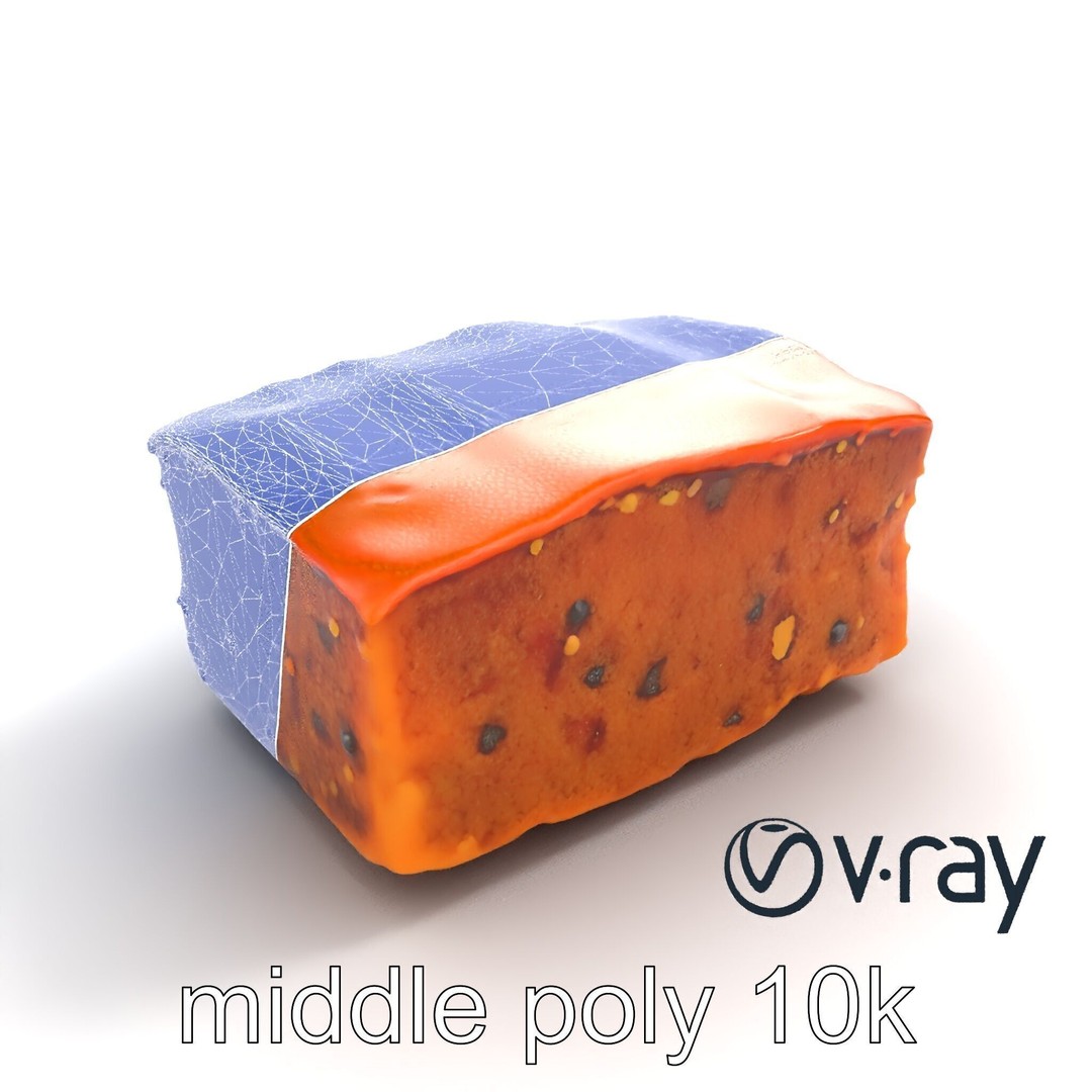 Spiced Rum Cake 3D Model – Low Poly PBR Asset for Games and Animation - View 21