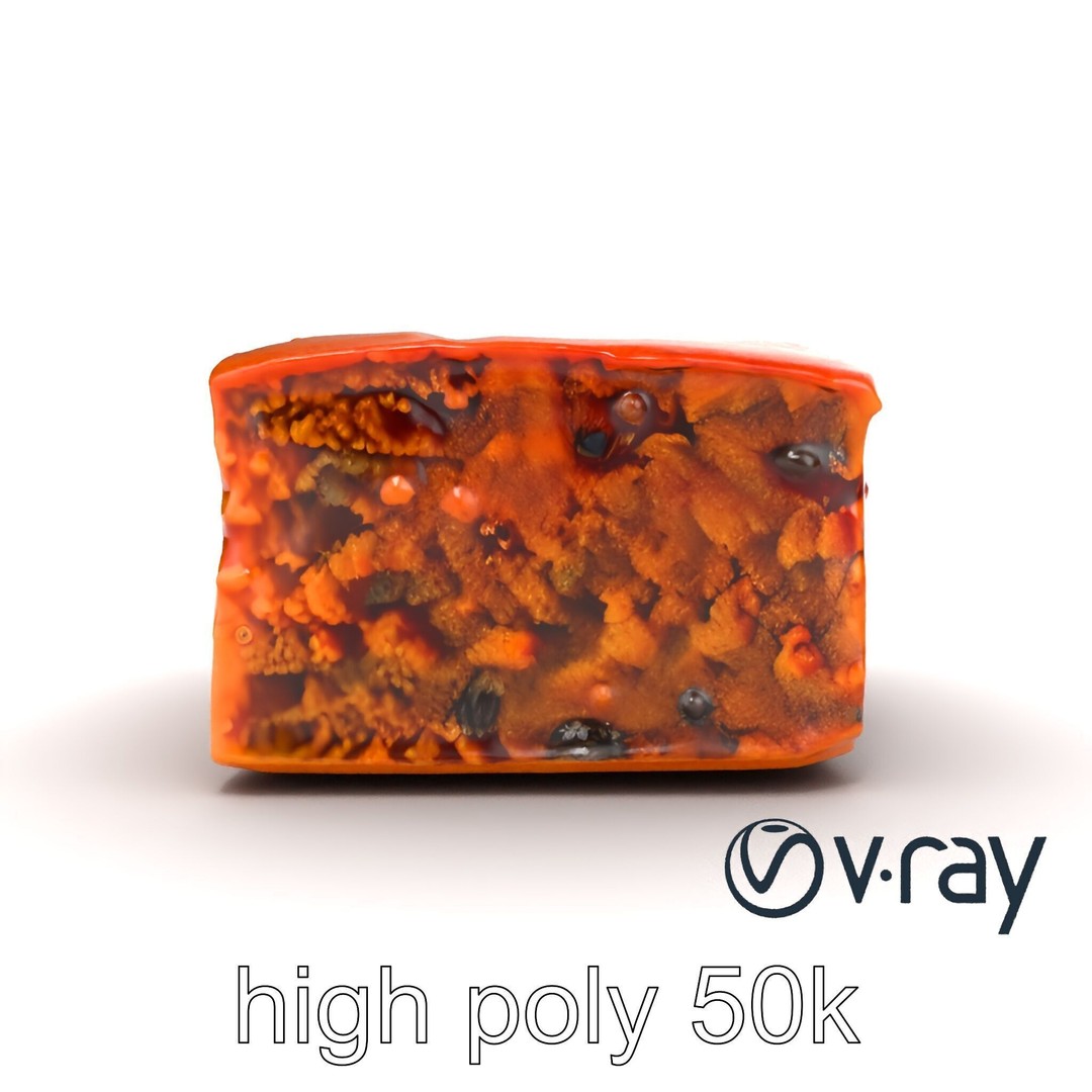 Spiced Rum Cake 3D Model – Low Poly PBR Asset for Games and Animation - View 24