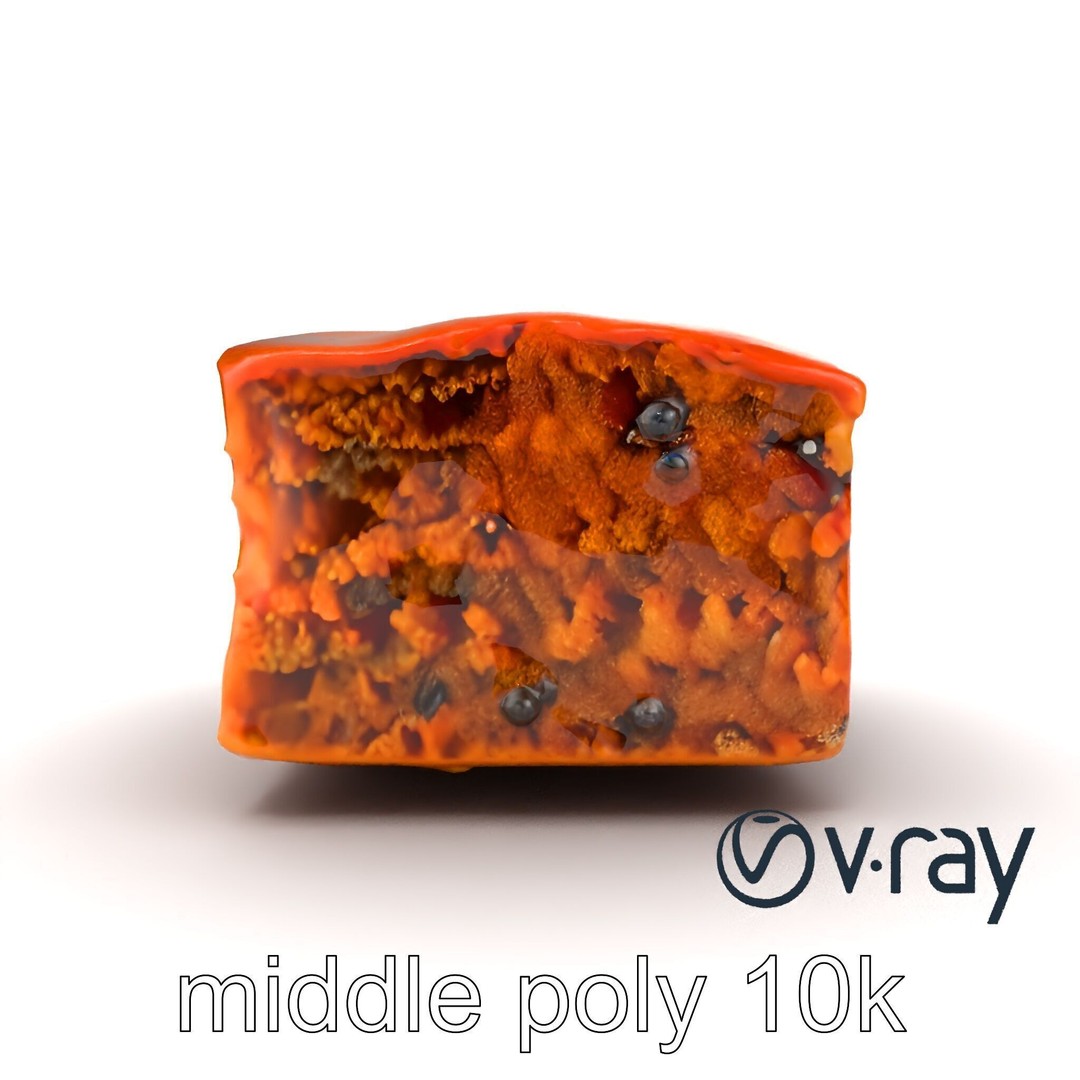 Spiced Rum Cake 3D Model – Low Poly PBR Asset for Games and Animation - View 28