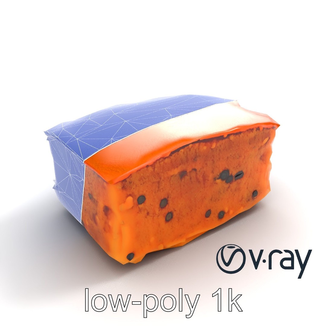 Spiced Rum Cake 3D Model – Low Poly PBR Asset for Games and Animation - View 29
