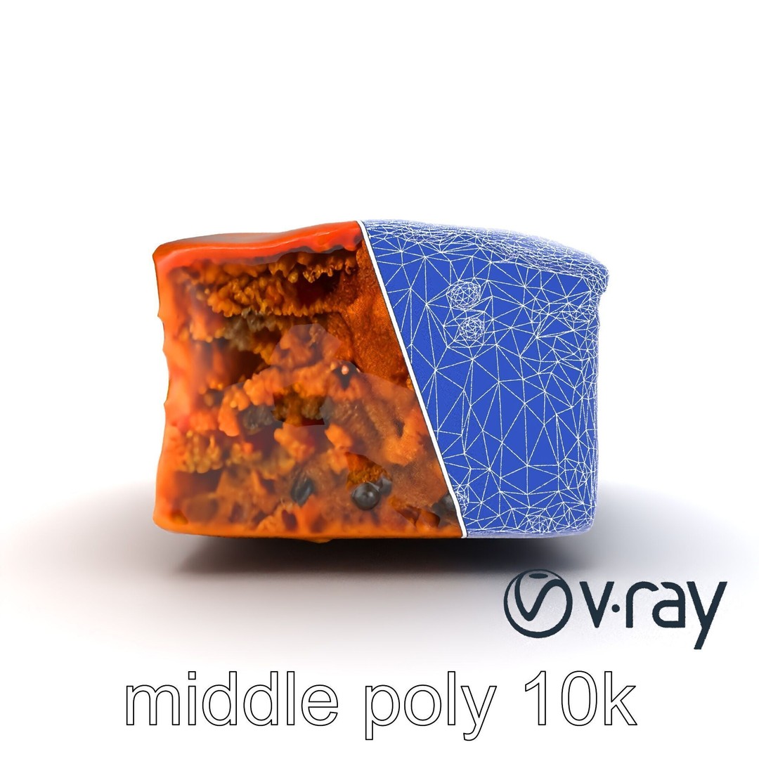 Spiced Rum Cake 3D Model – Low Poly PBR Asset for Games and Animation - View 32