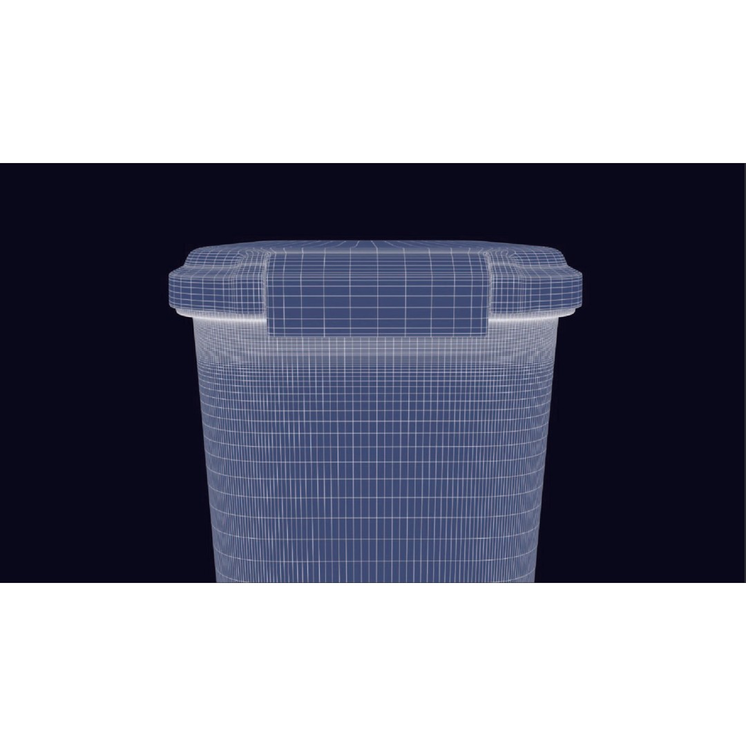 Food Container 3D Model – High-Quality PBR Kitchenware, FBX, OBJ