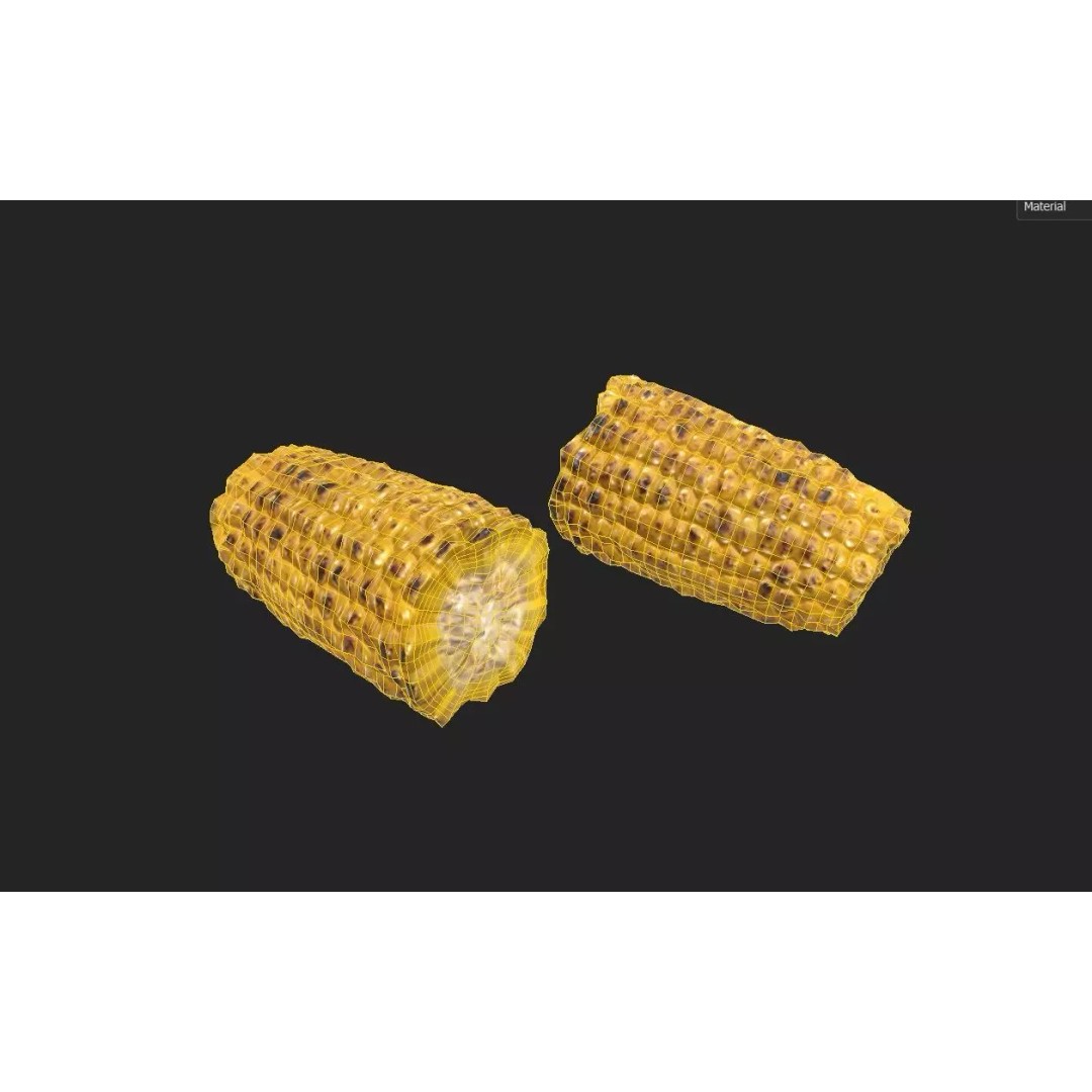 Corn 3D Model – Low Poly Game Asset with PBR Textures, FBX - View 3