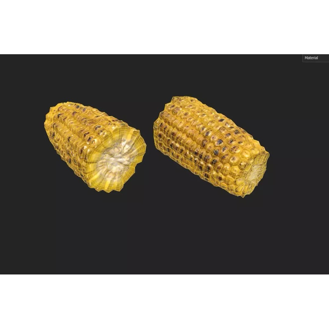 Corn 3D Model – Low Poly Game Asset with PBR Textures, FBX - View 8