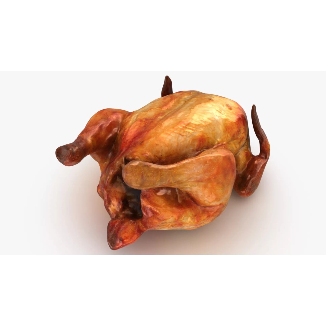 Roast Chicken 3D Model – Low Poly PBR Game Asset, FBX - View 10