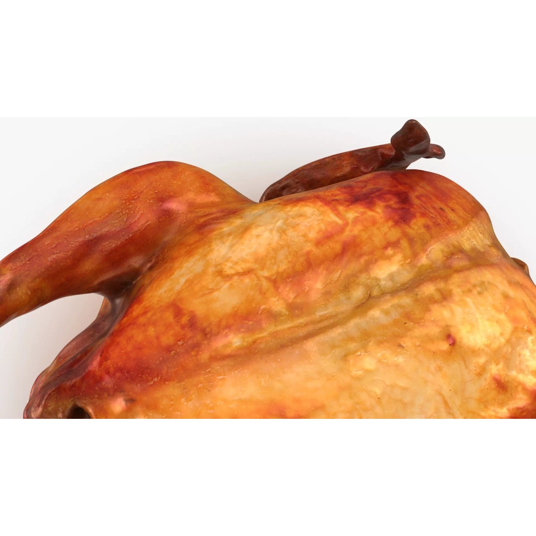 Roast Chicken 3D Model – Low Poly PBR Game Asset, FBX - View 11