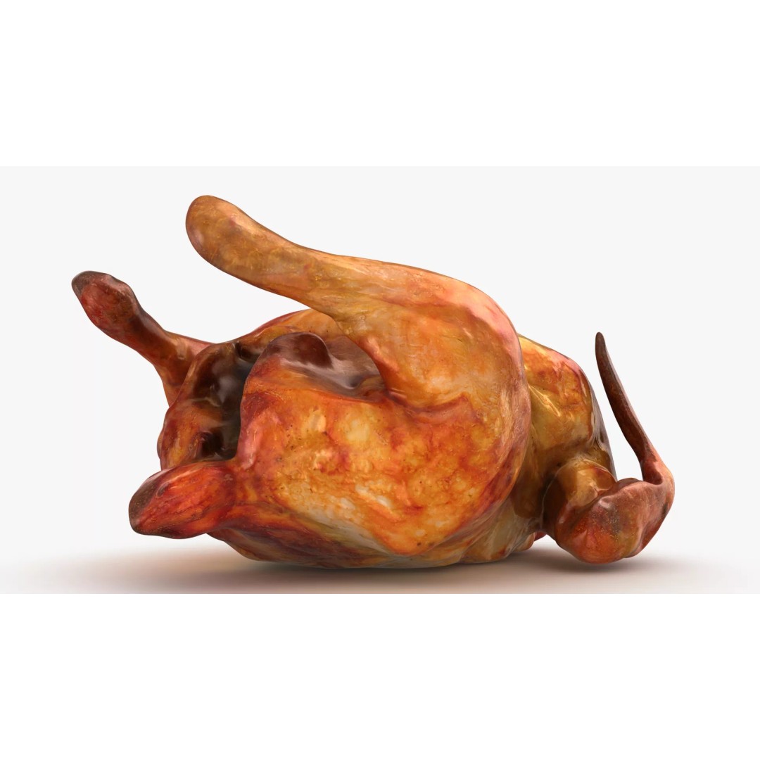 Roast Chicken 3D Model – Low Poly PBR Game Asset, FBX - View 12