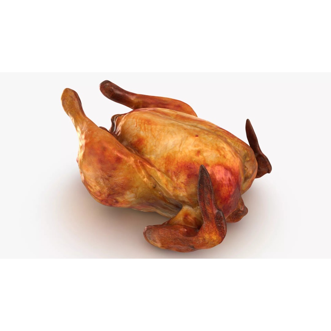Roast Chicken 3D Model – Low Poly PBR Game Asset, FBX - View 13