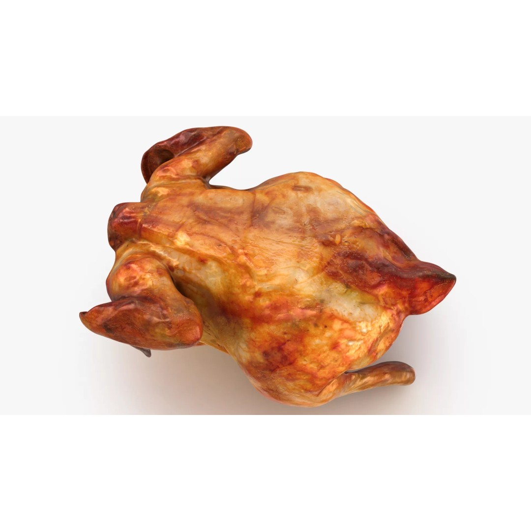 Roast Chicken 3D Model – Low Poly PBR Game Asset, FBX - View 16