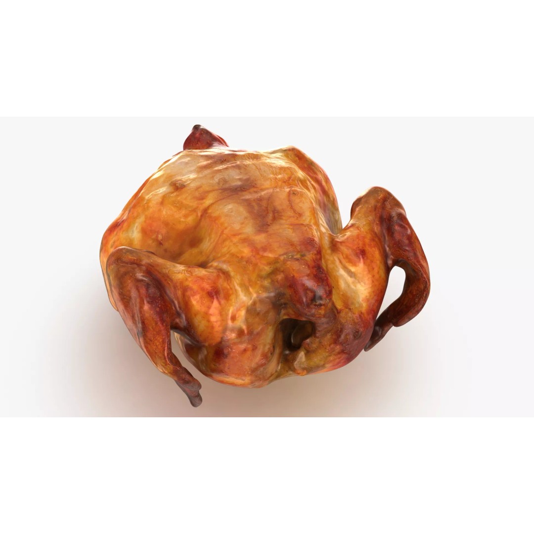 Roast Chicken 3D Model – Low Poly PBR Game Asset, FBX - View 17