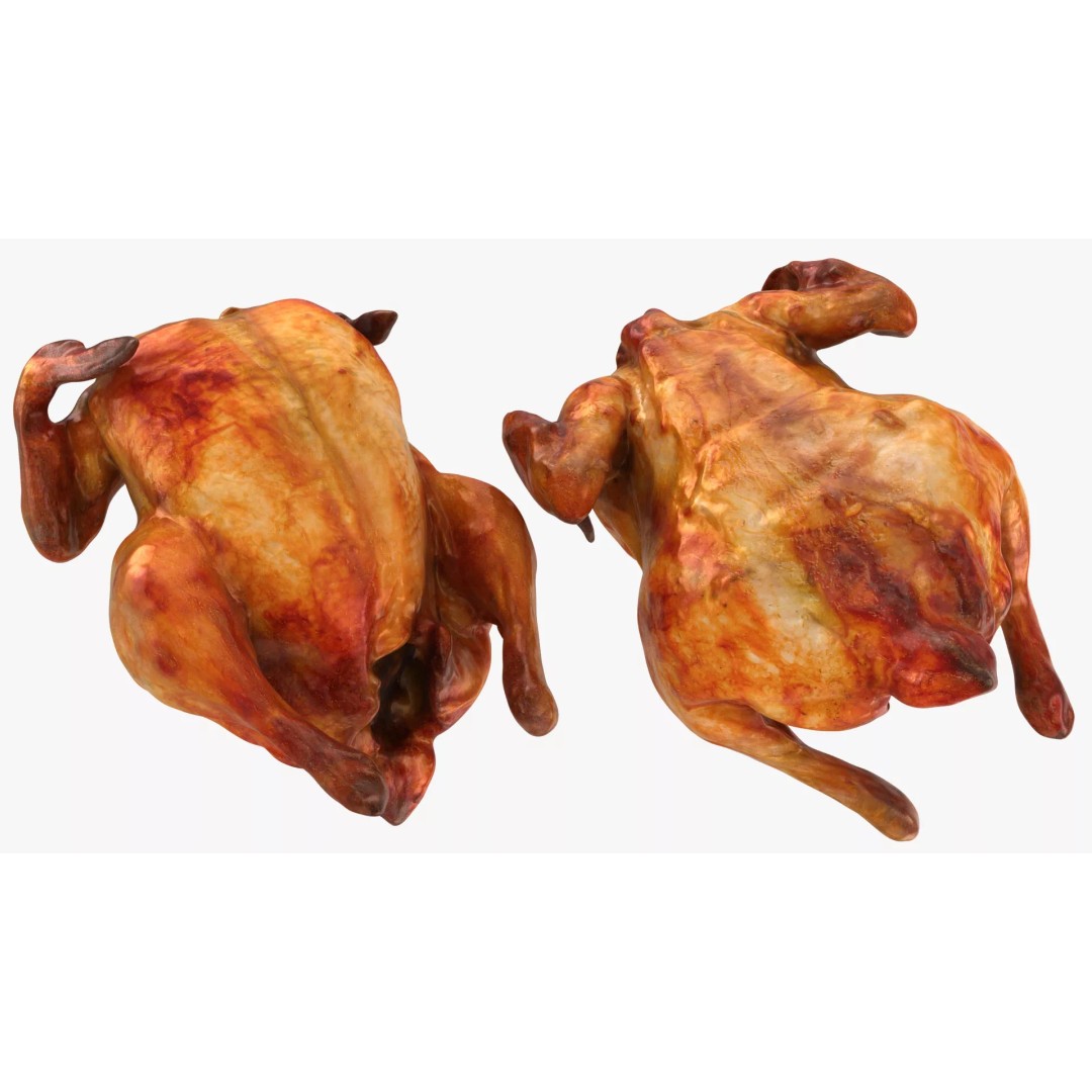 Roast Chicken 3D Model – Low Poly PBR Game Asset, FBX - View 4